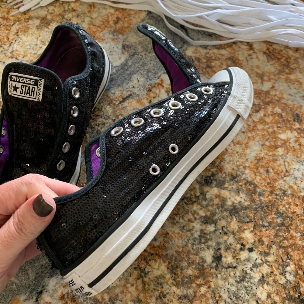 Converse Sneakers Black Sequin